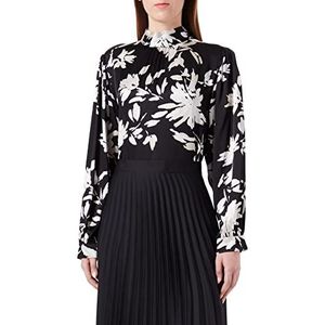 Tamaris alvesta dames blouse, Black Flower Aop