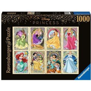 Ravensburger puzzel Disney Art Nouveau Prinsessen - Legpuzzel - 1000 stukjes