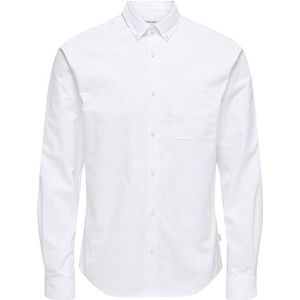 Only & Sons Onsalvaro Ls Oxford Shirt voor heren, wit. 3.