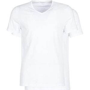 Emporio Armani Underwear 04710 T-shirt voor heren van puur katoen, wit (Bianco/Bianco 04710), 2 stuks, Wit