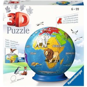 Ravensburger 3D puzzel 11840 - puzzelbal kinderen - 72 delen - puzzelbal globus voor kinderen van 6 jaar: leven puzzel in de 3. Afmetingen