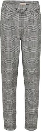 Kids Only Konpoptrash Soft Check Pant Noos Meisjesbroek, Medium Grey Melange/Checks: Checks