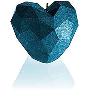 Candellana Candles Hart Poly kaars in hartvorm, metallic blauw
