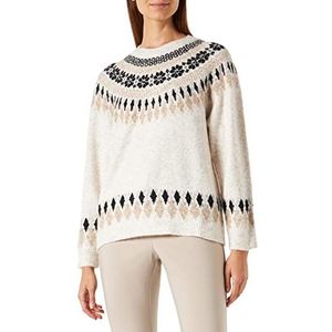 Cream Dames sweater gebreide trui lange mouwen ronde hals dames, Oat Melange, S, oat melange