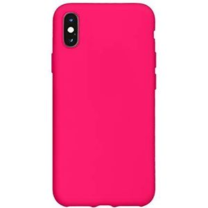 SBS Neon hoesje voor iPhone XS/X, zacht materiaal, licht en zacht, roze