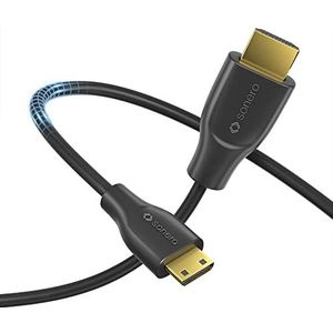 Sonero® Premium High Speed kabel mini HDMI naar HDMI 4K, Mini HDMI C male naar HDMI A stekker, vergulde contacten, dubbel afgeschermd, 0,50m