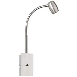 Trio Leuchten Michael 803080107 wandlamp van metaal met flexibele arm GU10 mat nikkel