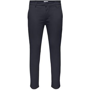 ONLY & SONS Onsmark Pete Life Slm Chin 0013 Pnt Noos Chinobroek voor heren, Navy Blauw