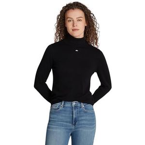 Tommy Jeans Tjw Essential Trtlnk Sweater Ext Dw0dw19686 Damesvest, Zwart, L