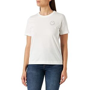 s.Oliver T-shirt met smiley-print, dames, Wit