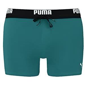 PUMA Zwembroek met logo voor heren, Blauwgroen