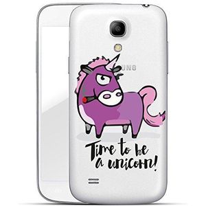 Finoo Samsung Galaxy S4 Mini hoes Hard Case met motief | Slim Case & Premium Schokbestendig | Beschermhoes voor uw smartphone | Time to be a Unicorn