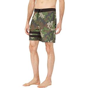 Hurley M Block Party 2.0 Icon zwemshort voor heren, 45,7 cm, middel-olijf.