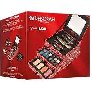 Deborah Milano Make Up Jewel Box Cadeauset voor dames, mascara en potlood, lippen, oogschaduwpalet, lippenstiften, glans en gezichtspoeder in verschillende