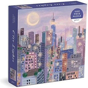 City Lights 1000 PC puzzel in een vierkante doos