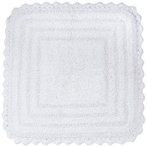 DII Crochet Collection Badmat, omkeerbaar, vierkant, 61 x 61 cm, wit