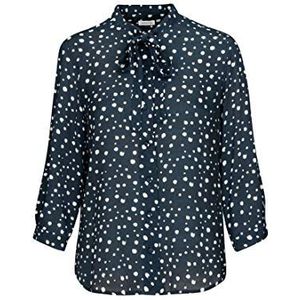 Seidensticker Dames Fashion Loose Regular Fit blouse 3/4 mouw van viscose, Blauw