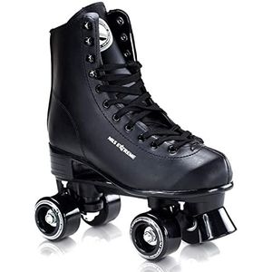 Nils Extreme NQ8400S Rolschaatsen voor dames, meisjes en kinderen, quad roller van kunstleer, discoskates, rollerskates, maat 39, zwart