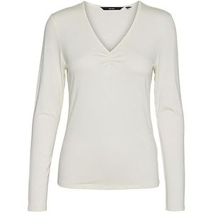 Vero Moda Dames Vmalberte Ls Jrs Noos V-hals Top T-shirt, Sneeuwwitje