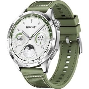 HUAWEI WATcH GT 4 46 mm, batterijduur tot 14 dagen, compatibel met iOS en Android, caloriebeheer, nauwkeurige hartslagmeting, SpO2 GPS, sport, Franse versie, groen