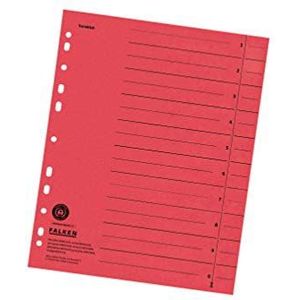 Falken - Scheidingswanden van gerecycled karton, A4-100 stuks, rood
