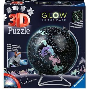Ravensburger 3D-puzzel 11544 - Glow In The Dark Sternenglobus - 180 stukjes - Nachleuchtender Globus voor kinderen en volwassenen: volwassen puzzels in de 3