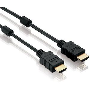 HDSupply X-HC010-150E HDMI-kabel met Ethernet en ferrieten, HDMI-A (19-polig) naar HDMI-A (19-polig), dubbel afgeschermd, vergulde contacten, 15,0 m, zwart