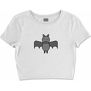 Bona Basics, Basic T-shirt met digitale print voor dames, 100% katoen, wit, casual, maat L, wit, L korte taille, Wit