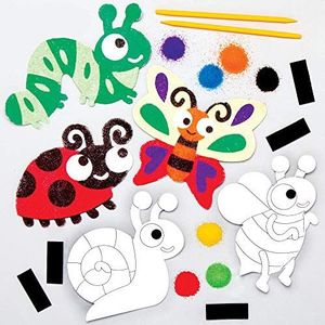 Baker Ross Magneten insectenmotief met gekleurd zand, 6 stuks, creatieve vrije tijd voor kinderen (AT617)