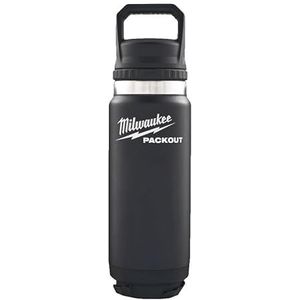 Milwaukee Packout 4932493468 fles met drinkdeksel, 1065 ml, zwart