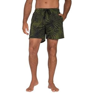 JP 1880 Jay-pi heren zwemshorts elastische taille volledige print groen 5XL grote maat, Groen meer