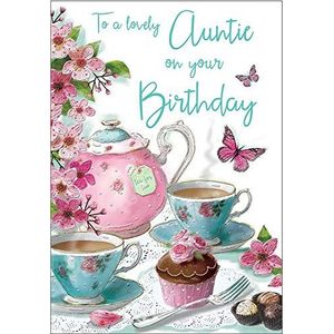 Verjaardagskaart voor tante, 22,9 x 15,2 cm, publishing, wit