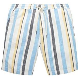 TOM TAILOR Short de survêtement pour homme Coupe droite, 31778 – Bleu multicolore Big Stripe, M