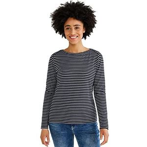 Street One A319171 shirt met lange mouwen voor dames, Donkerblauw