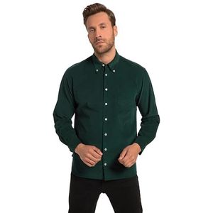 JP 1880 Corduroy overhemd, lange mouwen, button-down-kraag, moderne pasvorm, tot 8XL herenoverhemden, Olijfgroen