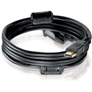 HDSupply X-HC030-010 High Speed HDMI/DVI-kabel met ferriet, HDMI-A-aansluiting (19 pins) naar DVI-D-aansluiting (18 + 1 pins), vergulde contacten, dubbele afscherming, 1,0 m, zwart