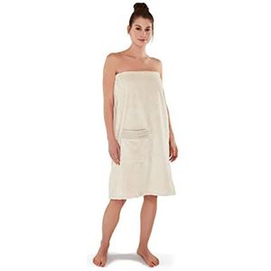 Möve Wellness sarong met chenille, 100% katoen, naturel, 4048