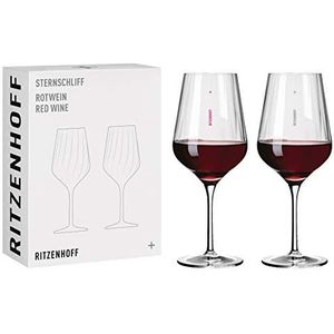 Ritzenhoff 3661001#1 rode wijnglazen 570 ml transparant 2 stuks