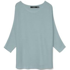 VERO MODA Gebreide trui voor dames, 3/4 mouwen, Mistig Grijs