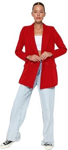 Trendyol klassieke dames jas rood, Rood