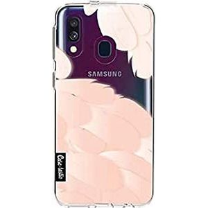 Samsung Galaxy A40 (2019) Hoes Slim TPU Schokbestendig Krasbestendig Beschermhoes voor Samsung Galaxy A40 (2019) Hoes Peach Feathers Casetastic
