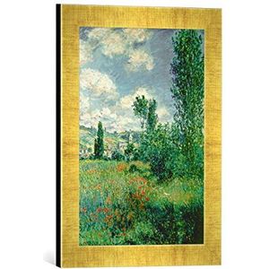 Claude Monet Path Through The Poppies, LE Saint-Martin, Vetheuil 1880, handgemaakte kunstdruk op frame, Raya-Gold