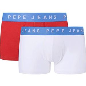 Pepe Jeans Placed P Tk 2p herenshirt (2 stuks), Wit.