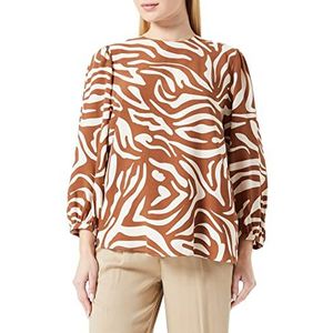 Seidensticker Blouse met lange mouwen voor dames, standaardpasvorm, bruin, 50, Bruin