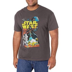 Star Wars Rebel klassiek grafisch T-shirt voor heren (1 stuk), Houtskool