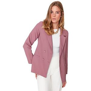 TRENDYOL Damesblazer met reverskraag, geweven, paars, maat 36, Lila