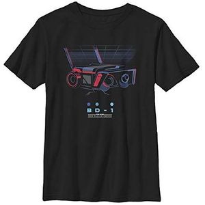 Star Wars Jedi: Fall Order Retro BD-1 Droid Boys T-shirt, Zwart, XS, zwart.
