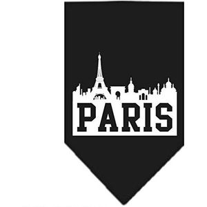 Mirage Paris Skyline Bandana, met zeefdruk, maat L, zwart