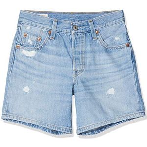 Levi's 501 lange shorts, dames, blauw (Montgomery Mended 0013), W23 (fabrieksmaat: 23), Montgomery Mended Shorts