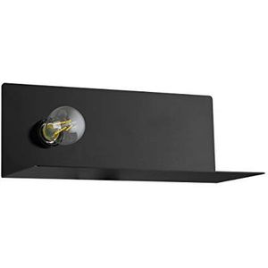 EGLO Wandlamp Ciglie, 1-lichts wandlamp, materiaal: staal, kleur: zwart, incl. USB.interface, fitting: E27